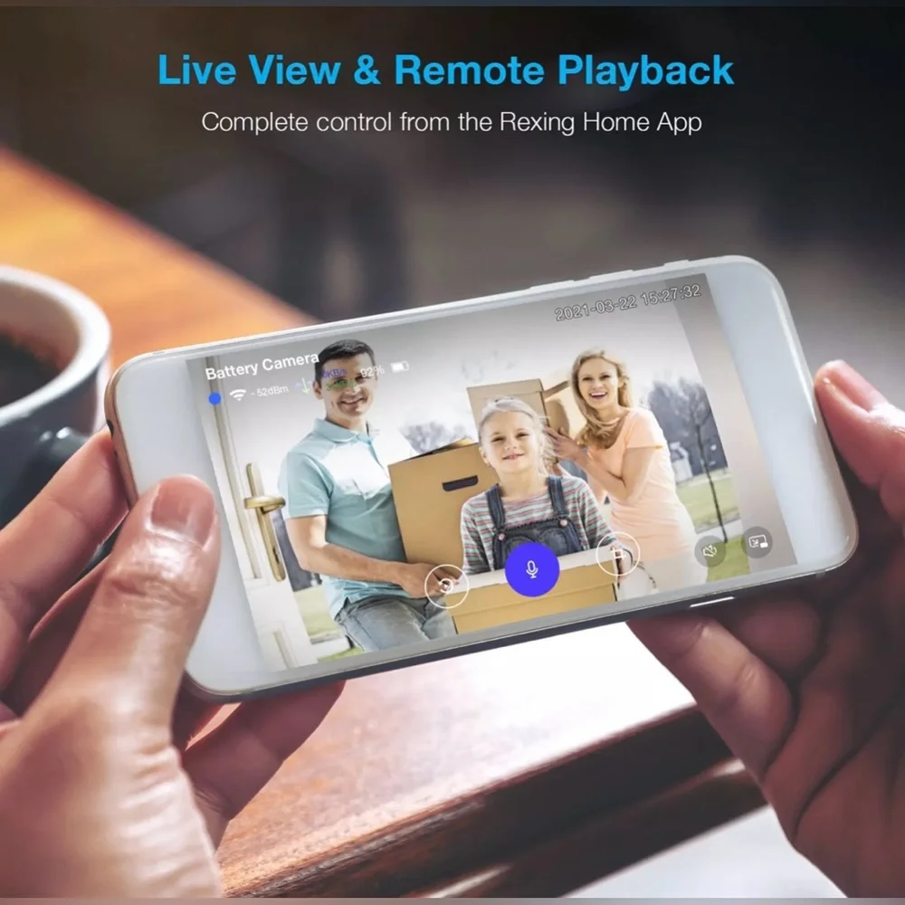Rexing HS01 Smart Home security camera with solar panel. New with tags.